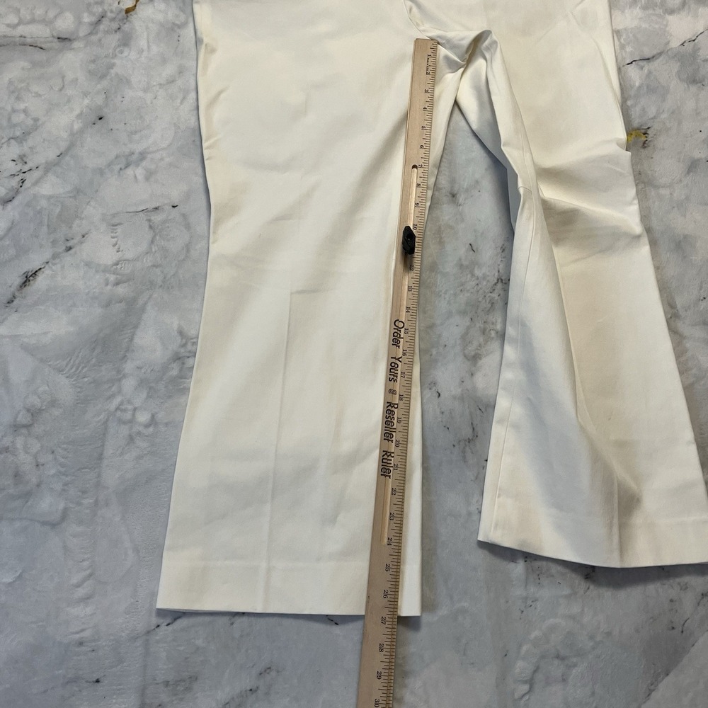 J. Crew Pants Womens Size 16 Tall Ivory Hayden Lockout Kick out Cropped - Picture 4 of 12